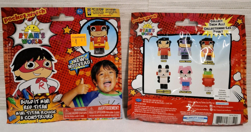 12 New Ryan's World Build-It Mini Ryan Toys