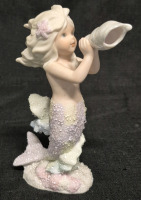 Enesco 1993 Coral Kingdom Mermaid ARIA 6" Tall Shimmer Stone Figurine 533041