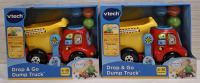 2 New Vtech Drop & Go Dump Truck Toys | Packet Measurements- 9" X 11.8"