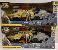 2 New Soldier Force Dual Assault Mission Playsets | Measurements- 18.5" X 8"