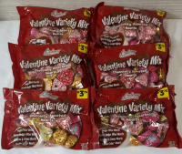 6 New Palmer Valentine's Variety Mix Chocolaty Assorted Hearts (340g each bag, No Best Before on Bag)
