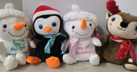 4 New | 11" Super Soft Holiday Plushes Made for Babies | (2) Read "My 1st Christmas"