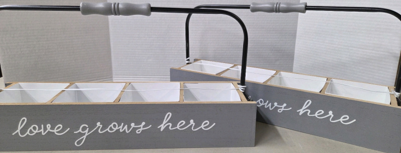 2 New | 17.5" x 4.44" x 9.38" Table Top Garden Boxes