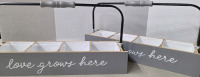 2 New | 17.5" x 4.44" x 9.38" Table Top Garden Boxes