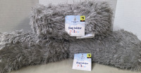 3 New | Comfort Bay Shag Bolster Pillows | Measures 14" x 6" Ea.