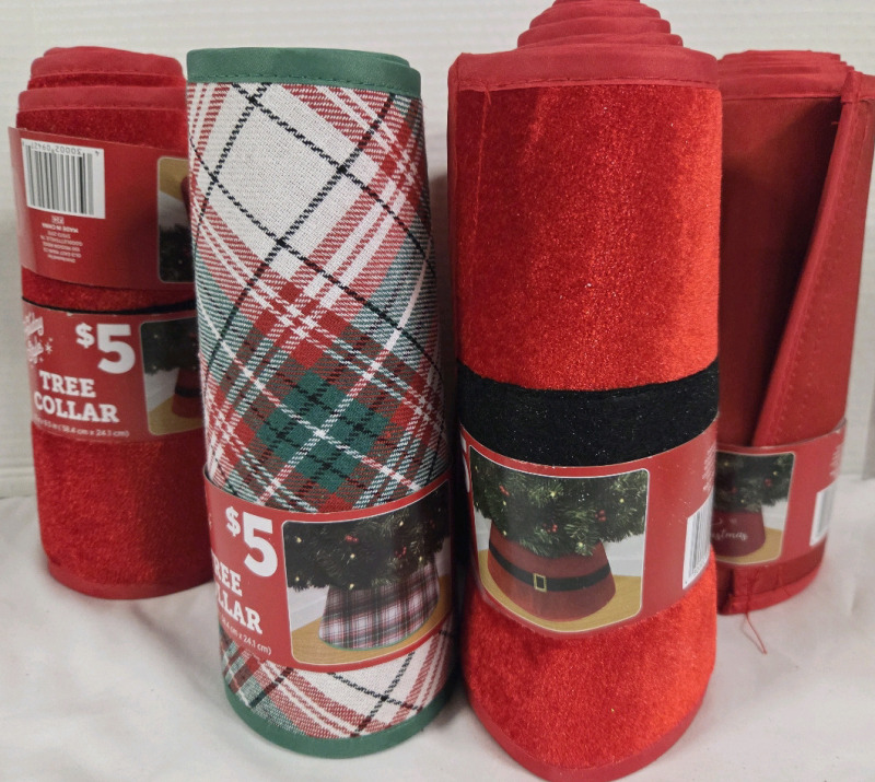 4 New | 23" x 9.5" Variety Christmas Tree Collars
