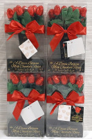 4 New Dozen Belgian Milk Chocolate Roses (48g each, Best Before November 23th 2026) | Box Measurement- 8.2" X 4.7" Each