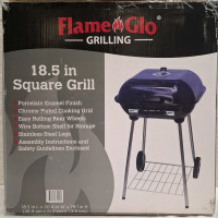 New Flame Glo Grilling 18.5" Square Grill | Measurements- 18.5" L X 20.4" W X 29.1" H