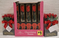 10 New Chocolatey Roses (20g Each, Best Before February 28 2026) and 2 New A Dozen Belgian Milk Chocolate Roses Boxes ( 48g Each, Best Before 23 Nov 2026