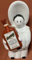 LIMOGES France Porcelain Limited Edition 46/15000 Pierrot/Nun Cointreau Liqueur Bottle (Empty) - 11" Tall
