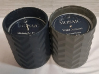 2 New Mosaic Morrocan Amber Scented Candles | Measurements- 4" X 5"