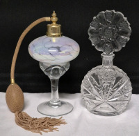 Iridescent Art Glass Perfume Bottle Atomizer & Perfume Bottle
