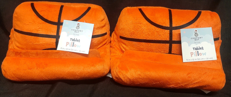 2 New Comfort Basketball Themed Tablet Pillows