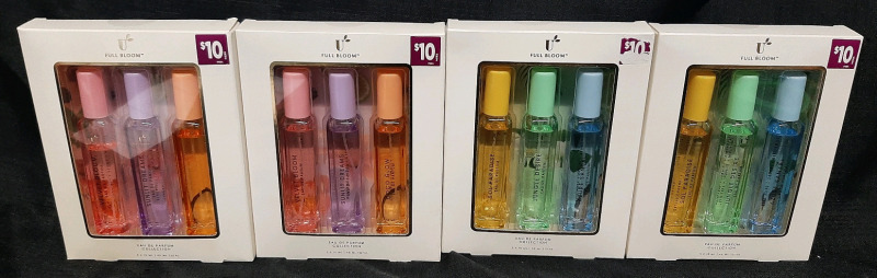 4 New Packs of Full Bloom "Eau De Parfum" Collection (45ml Total in Each Pack)