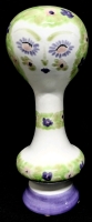 Large Vintage Porcelain Hat Stand / Mannequin Head - 15.25" Tall, No Chips or Cracks, Crazing Present Throughout