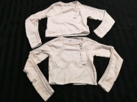 2 New Women's Crop Top Long Sleeve sz Med & Small