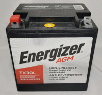Energizer TX30L AGM Motorcycle & ATV 12v Battery- New