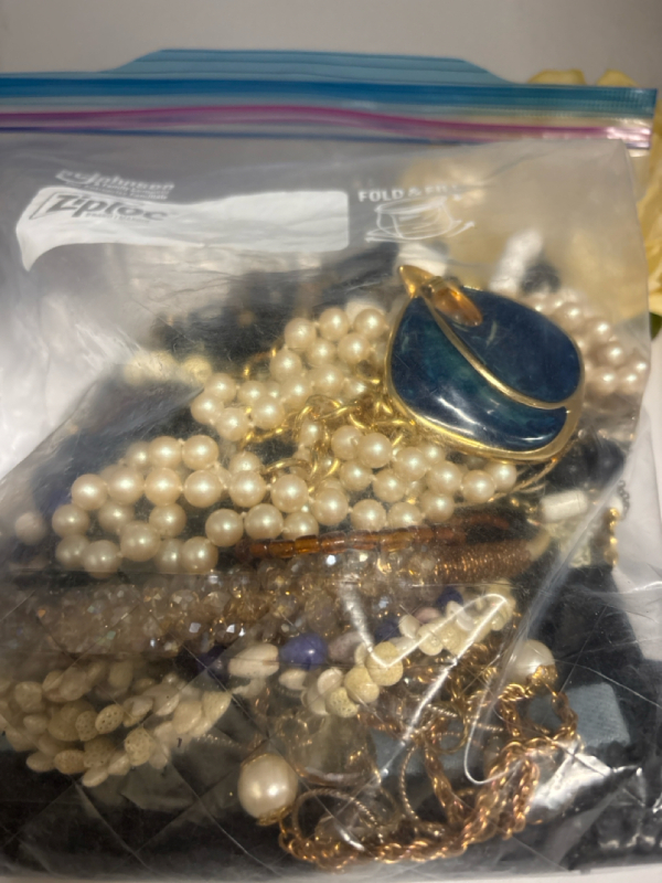 Large Bag of Vintage to Modern Necklaces Some Signed Wearable