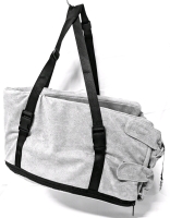 As-New Padded Wedge-Shaped Open-Top Portable Pet Carrier - Center Console Pet Car Seat for Small Dogs & Cats - 8.25" (Widest) &times; 17" &times; 9" Tall
