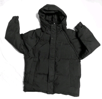New Size Small Unisex Double Zipper Winter Puffer Jacket With Attached Hood