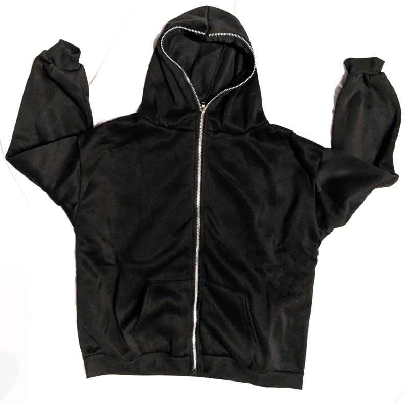 New Size XL Women's Complete Zip-Up Hooded Sweatshirt - Hide From the World!