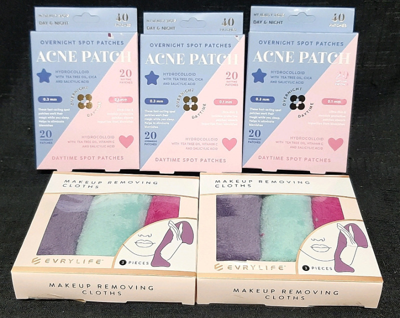 3 New Acne Patch Packs & Makeup Removing Cloths Packs