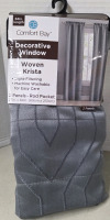 New | Comfort Bay Decorative Window Woven Krista | Light-Filtering Machine Washable | 2 27" x 84" Panels