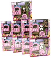 7 New Puppy Pet 8pc Playsets with 2 Figures Each - 2 Styles