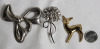 Three (3) Sterling Silver Brooches . See photos for size - 5