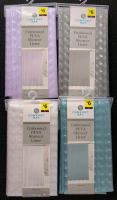 4 New Comfort Bay Embossed PEVA Shower Liner Dimensions 70x72 Inches