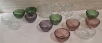 13 New Trueliving Glass Bowls (94.7ml) & 3 New Glass Jars (Tallest Measures- 3.5" X 3.5")