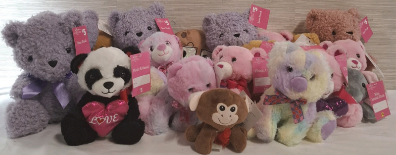 20+ New Assorted Plush Toys | Tallest Measures- 10" Height approx.