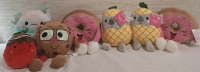 7 New Assorted Plush Toys | Tallest Measures- 8" approx.