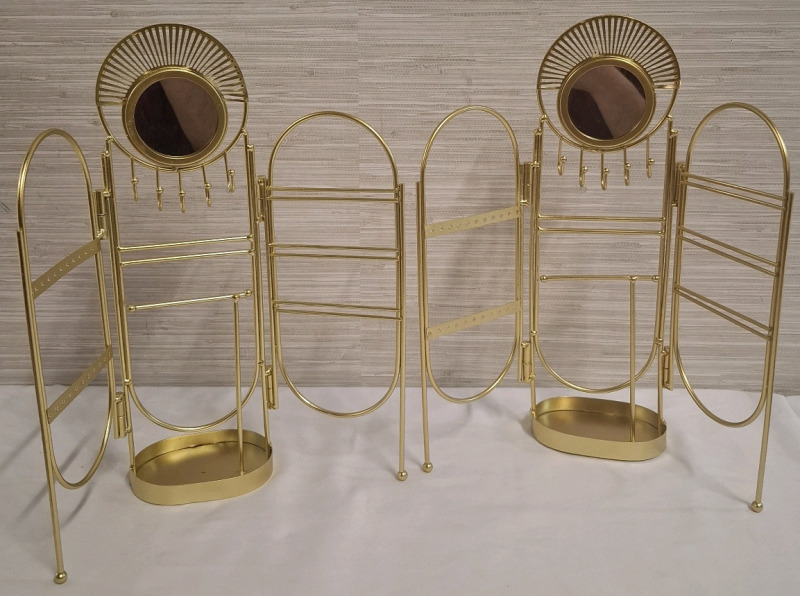 2 New Jewelry Trays with Mirror | Height- 13.8"