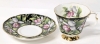 ROYAL ALBERT Provincial Flowers Teacup & Saucer : Lady's Slipper 1975 - Shallow Chip in Saucer, Still Rings True - 2