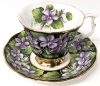 ROYAL ALBERT Provincial Flowers Teacup & Saucer : Purple Violet 1975 - Rings True