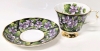 ROYAL ALBERT Provincial Flowers Teacup & Saucer : Purple Violet 1975 - Rings True - 2