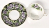 ROYAL ALBERT Provincial Flowers Teacup & Saucer : Purple Violet 1975 - Rings True - 3