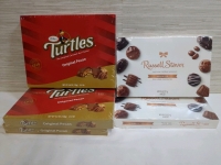 5 New Boxes Assorted Chocolates: 3x Turtles, 2x Russell Stover, BB MAY 15 2025 / APR 01 2025