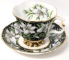 ROYAL ALBERT Provincial Flowers Teacup & Saucer : Madonna Lily 1975 - Small Crack in Base of Cup, Still Rings True