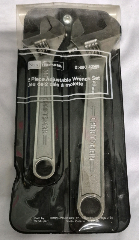 2 Piece CRAFTSMAN Adjustable Wrench Set
