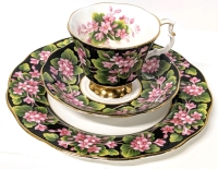 ROYAL ALBERT Provincial Flowers Teacup, Saucer & Bread + Butter Plate : Mayflower 1975 - Rings True