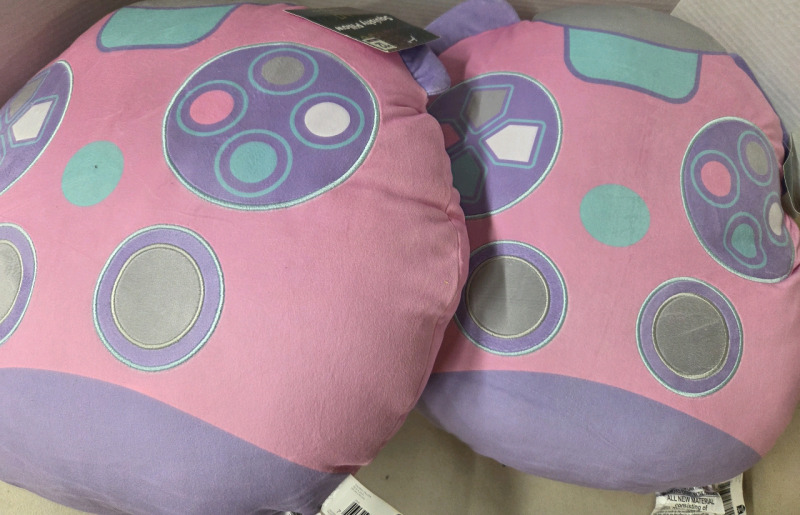 2 New | 20" x 20" Gamer Girl's Pillows | Super Squishy Plush Material