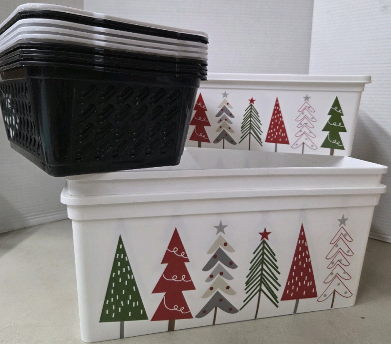 12 New | Assorted Container Lot | 1 Comes w/ Lid | Largest Measures 15" x 6&frac12; x 11"