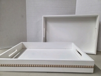 2 New | Rustic Wooden Trays | Measures 17.5" x 11.5" x 2.5"