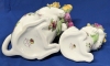 ROYAL ALBERT Old Country Roses 1962 Cat Tea Pot, Creamer & Sugar Dish - No Cracks, Teapot's Petals & Leaves Chipped - 5.25" - 7.75" - 6