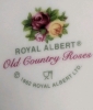 ROYAL ALBERT Old Country Roses 1962 Cat Tea Pot, Creamer & Sugar Dish - No Cracks, Teapot's Petals & Leaves Chipped - 5.25" - 7.75" - 7
