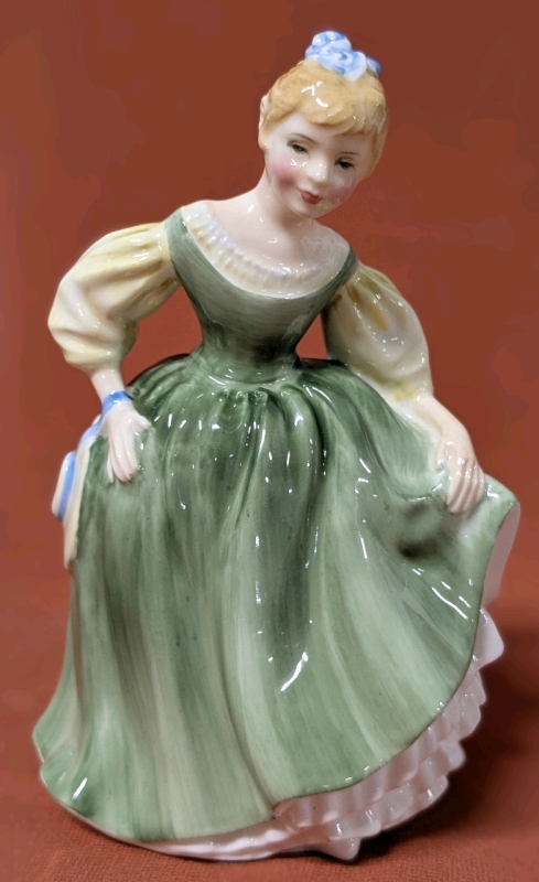 ROYAL DOULTON "Fair Maiden" HN 2211 1966 Porcelain Figure - 5.25" Tall, No Chips and chips