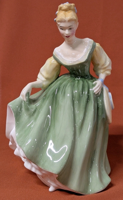 ROYAL DOULTON "Fair Lady" HN 2193 1962 Porcelain Figure - 7.25" Tall, No Chips and chips