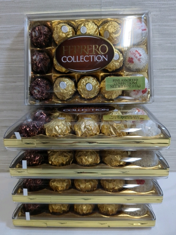 5 New Boxes Ferrero Rocher Collection of Assorted Chocolates BB APR O7 2025